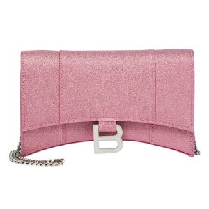 Túi Đeo Chéo Nữ Balenciaga Hourglass Mini Wallet On Chain Màu Hồng Đậm - Duy Hoang