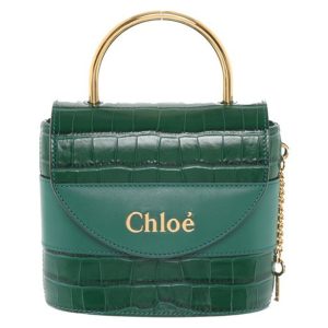 Túi Đeo Chéo Nữ Chloé Aby Lock Made Of Leather In Green Màu Xanh Lá - Duy Hoang