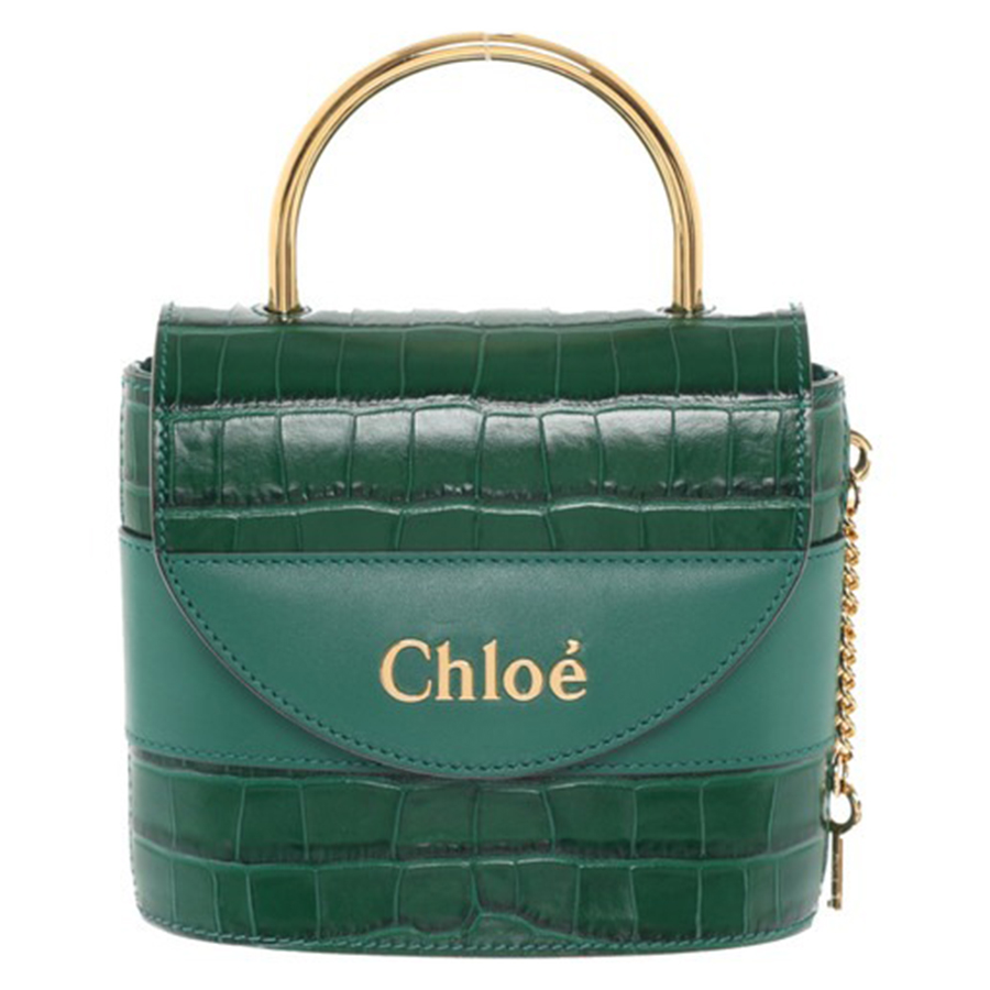 Túi Đeo Chéo Nữ Chloé Aby Lock Made Of Leather In Green Màu Xanh Lá - Duy Hoang