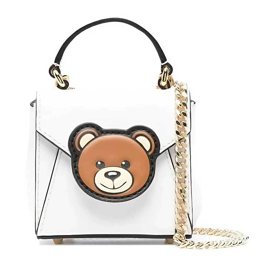 Túi Đeo Chéo Nữ Moschino Signature Teddy Mini Bag Crossbody Bag Màu Trắng - Duy Hoang