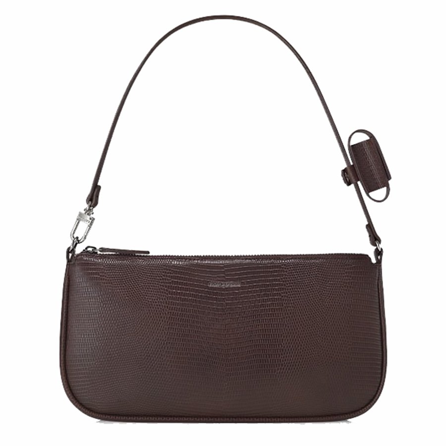 Túi Đeo Vai Nữ Find Kapoor Mela Bag 28 Lizard Dark Brown Màu Nâu Đậm - Duy Hoang