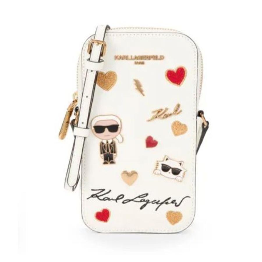 Túi Đựng Điện Thoại Karl Lagerfeld Maybelle Phone Crossbody Màu Trắng - Duy Hoang