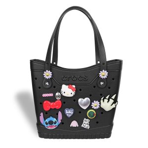 Túi Tote Nữ Crocs Classic Medium Woman Tote Bag Charm - Kitty Black Màu Đen - Duy Hoang