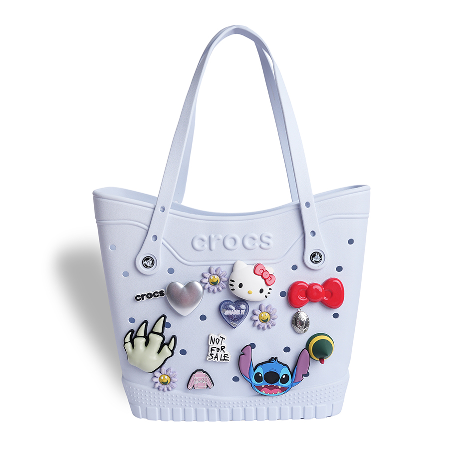 Túi Tote Nữ Crocs Classic Medium Woman Tote Bag Charm - Kitty Dreamscape Màu Xanh Da Trời - Duy Hoang