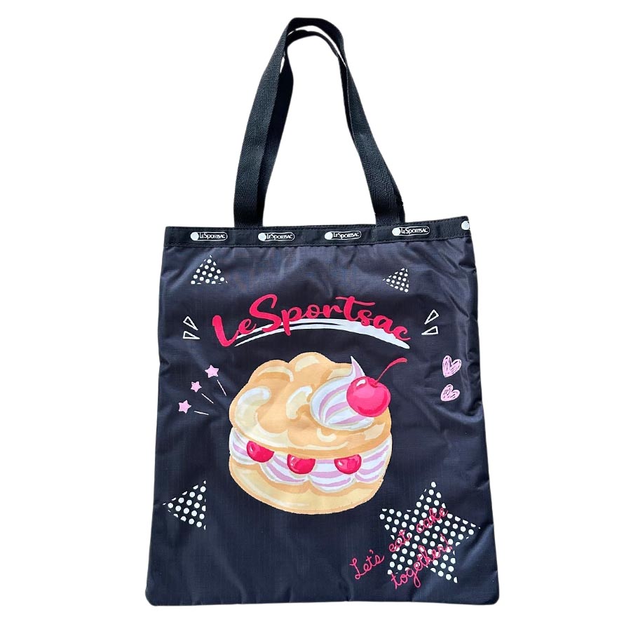Túi Tote LeSportsac Let's Eat Cake Large Emerald Tote NWT Dark Navy Màu Xanh Navy - Duy Hoang