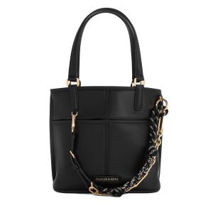 Túi Tote Nữ Charles & Keith CNK Addison Knotted Rope Double Handle Black CK2-30671765 Màu Đen - Duy Hoang