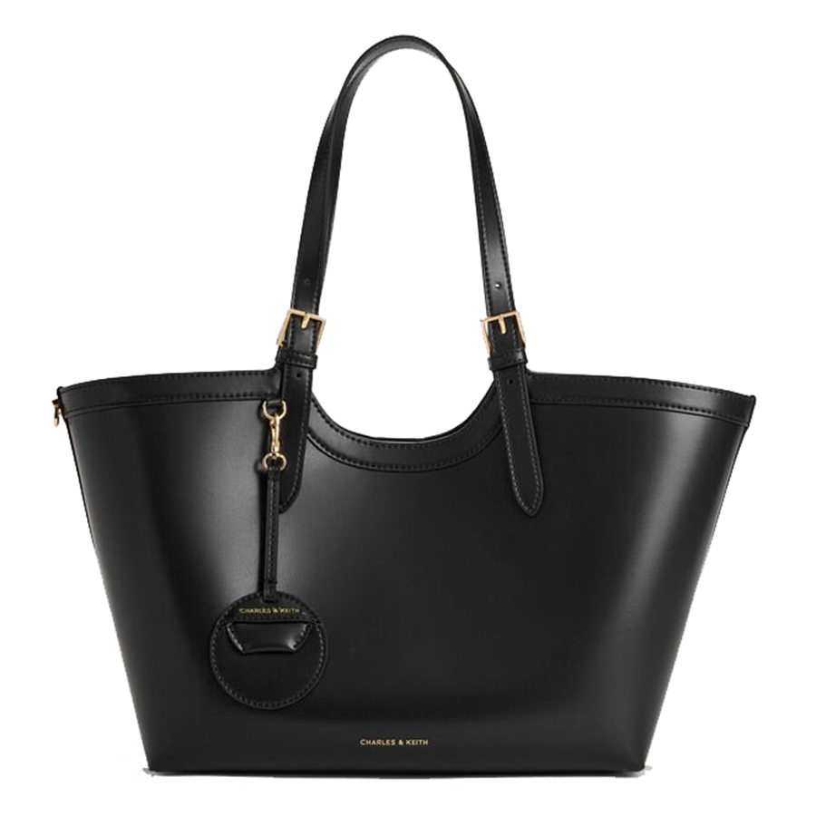Túi Tote Nữ Charles & Keith CNK Enola XL Trapezoid Bag Black CK2-30671838 Màu Đen - Duy Hoang