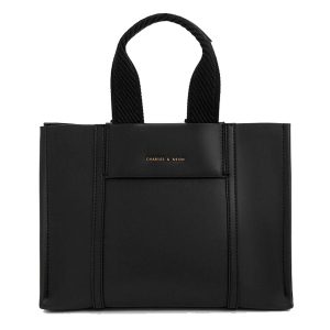 Túi Tote Nữ Charles & Keith Daylla Rectangular Tote Bag Black CK2-31200021_BLACK Màu Đen - Duy Hoang
