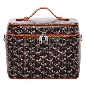 Túi Xách Goyard Calfskin Canvas Logo Bags Black/ Brown MUSEVAPMLTY01CL03P Màu Nâu Đen - Duy Hoang