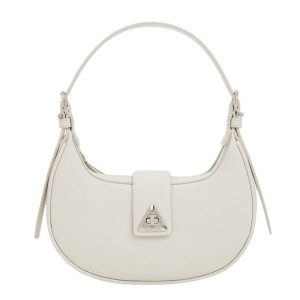 Túi Xách Nữ Charles & Keith CNK Trice Metallic Accent Belted Shoulder Bag Chalk CK2-50271205 Màu Trắng - Duy Hoang