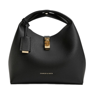 Túi Xách Tay Nữ Charles & Keith Chance Rotating Lock Handbag Black CK2-10701618_BLACK Màu Đen - Duy Hoang