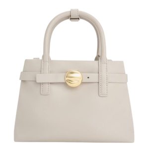 Túi Xách Tay Nữ Charles & Keith CNK Mini Behn Belted Trapezoid Handbag Shell Grey CK2-30782821 Màu Xám Nhạt - Duy Hoang