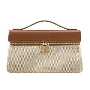 Túi Xách Tay Nữ JW Pei Thea Top Handle Bag Brown Canvas Màu Nâu Trắng - Duy Hoang