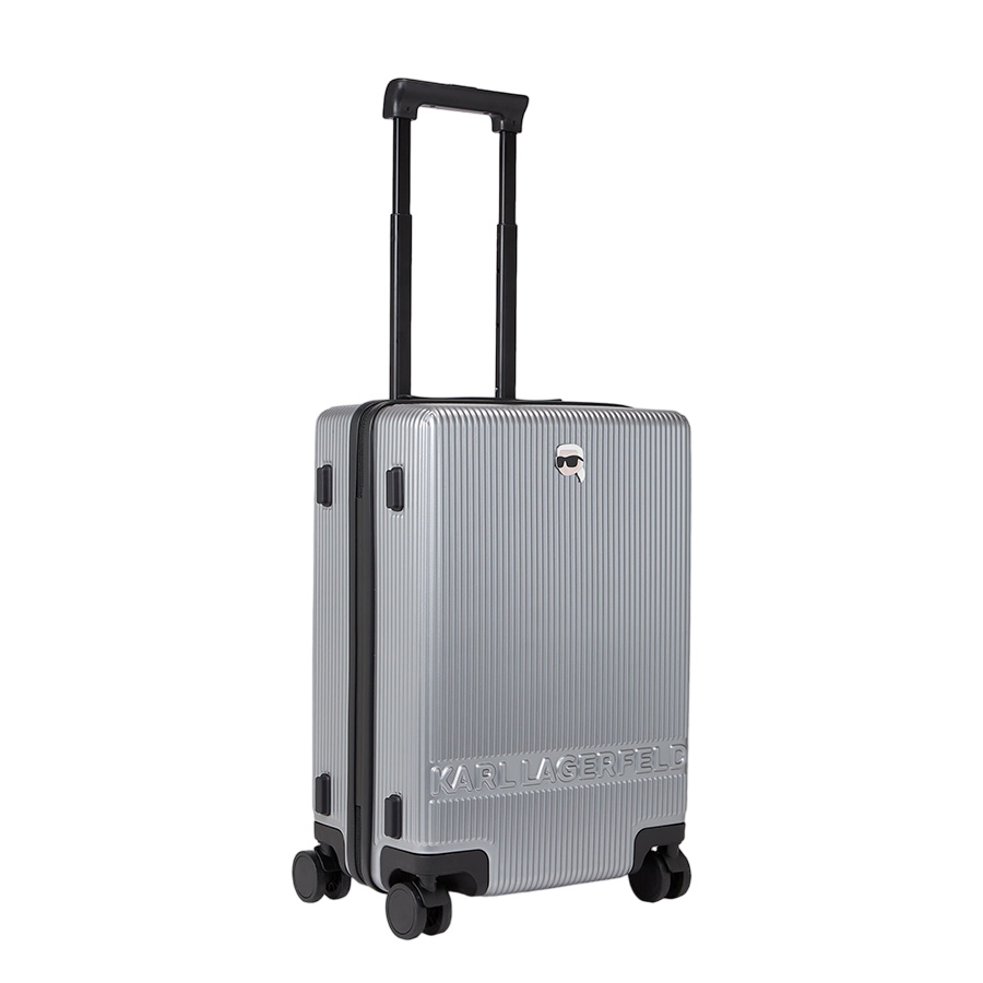 Vali Karl Lagerfeld K/Ikonik Hard Shell Trolley Case Màu Bạc Size 20 - Duy Hoang