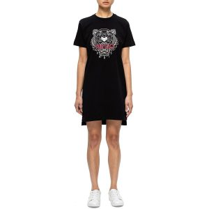 Váy Suông Kenzo Tiger T-shirt Dress Màu Đen Size XS - Duy Hoang