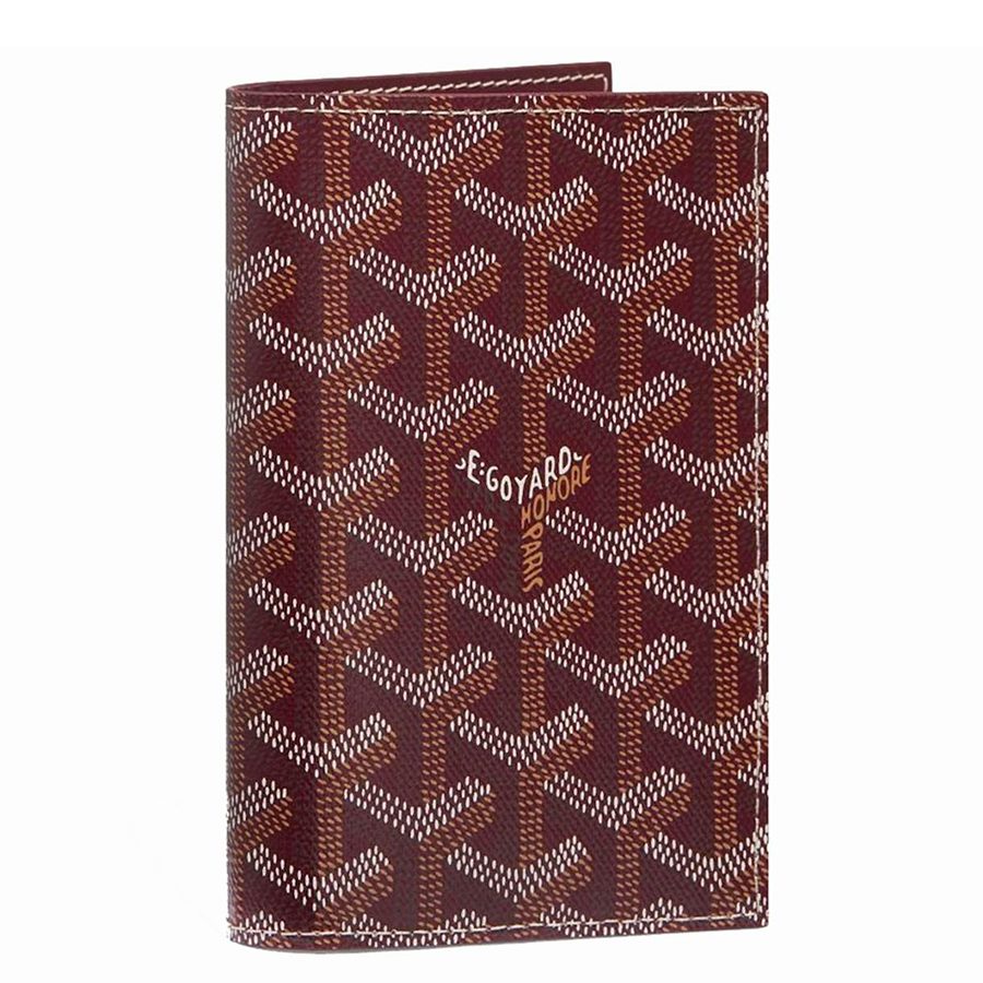 Ví Hộ Chiếu Goyard Grenelle Passport Cover Màu Đỏ Burgundy D- MT - Duy Hoang