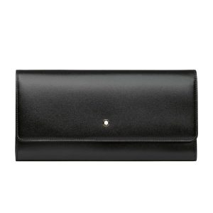 Ví Montblanc Meisterstück Long Wallet 10cc With Flap Black MB114530 Màu Đen - Duy Hoang
