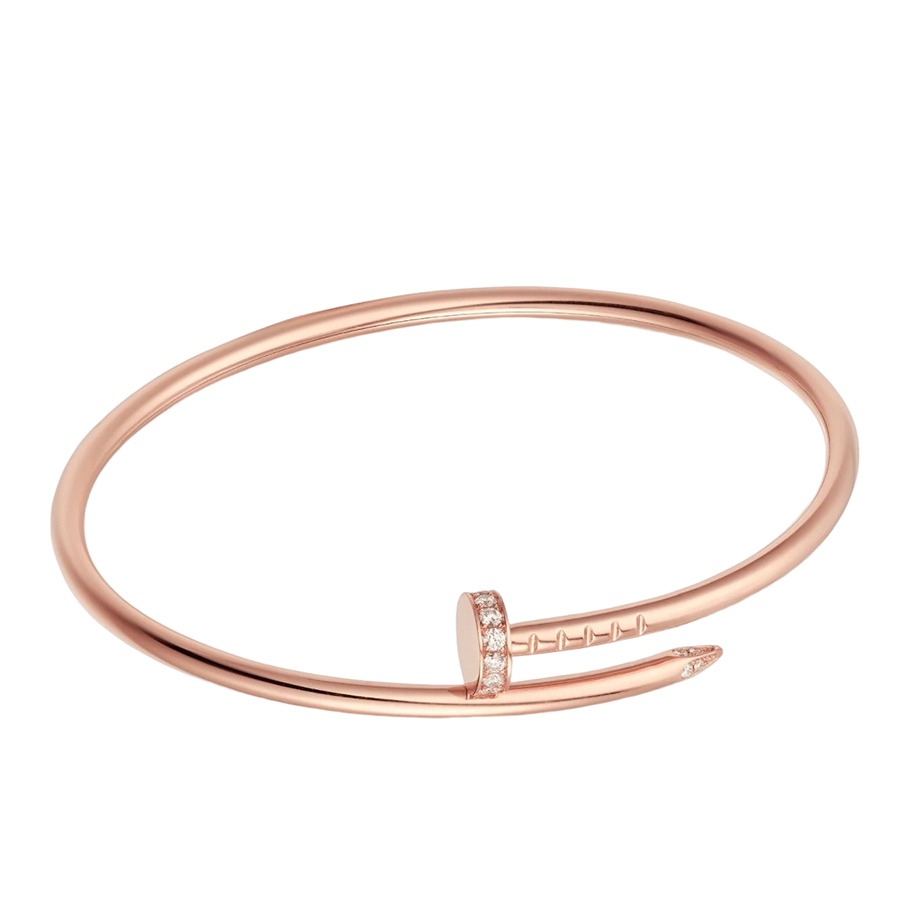 Vòng Đeo Tay Nữ Jewery Luxury Juste Un Clou Màu Vàng Hồng Bản 8gr Size 16 - Duy Hoang