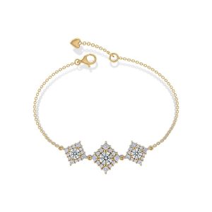 Vòng Đeo Tay Kim Cương Nữ Jemmia Diamond 18K LT2021062040 Màu Vàng (Giá Chưa Bao Gồm Đá Chủ) - Duy Hoang