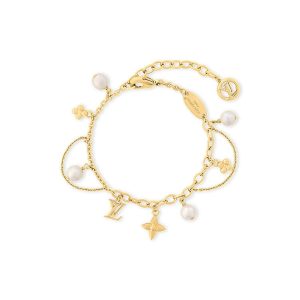 Vòng Đeo Tay Nữ Louis Vuitton LV Blooming Pearls Bracelet M1684A Màu Vàng - Duy Hoang