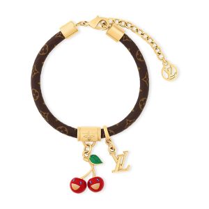 Vòng Đeo Tay Nữ Louis Vuitton LV M8977Z LV x TM Cerise Bracelet Màu Nâu - Duy Hoang